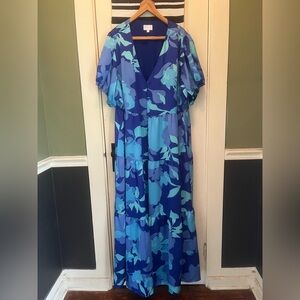 Gorgeous blue floral maxi dress
